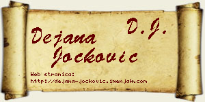 Dejana Jocković vizit kartica